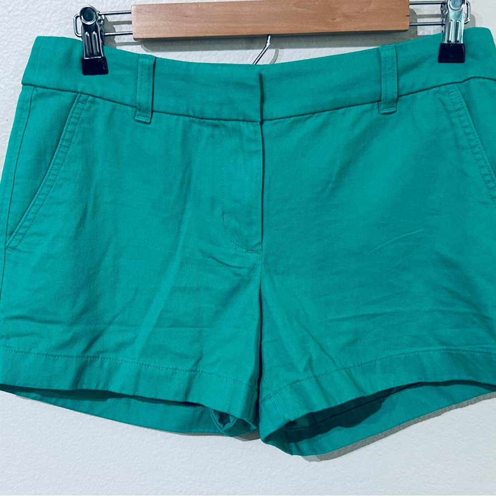 J. Crew Green Classic Twill Bermuda Shorts - Picture 4 of 10